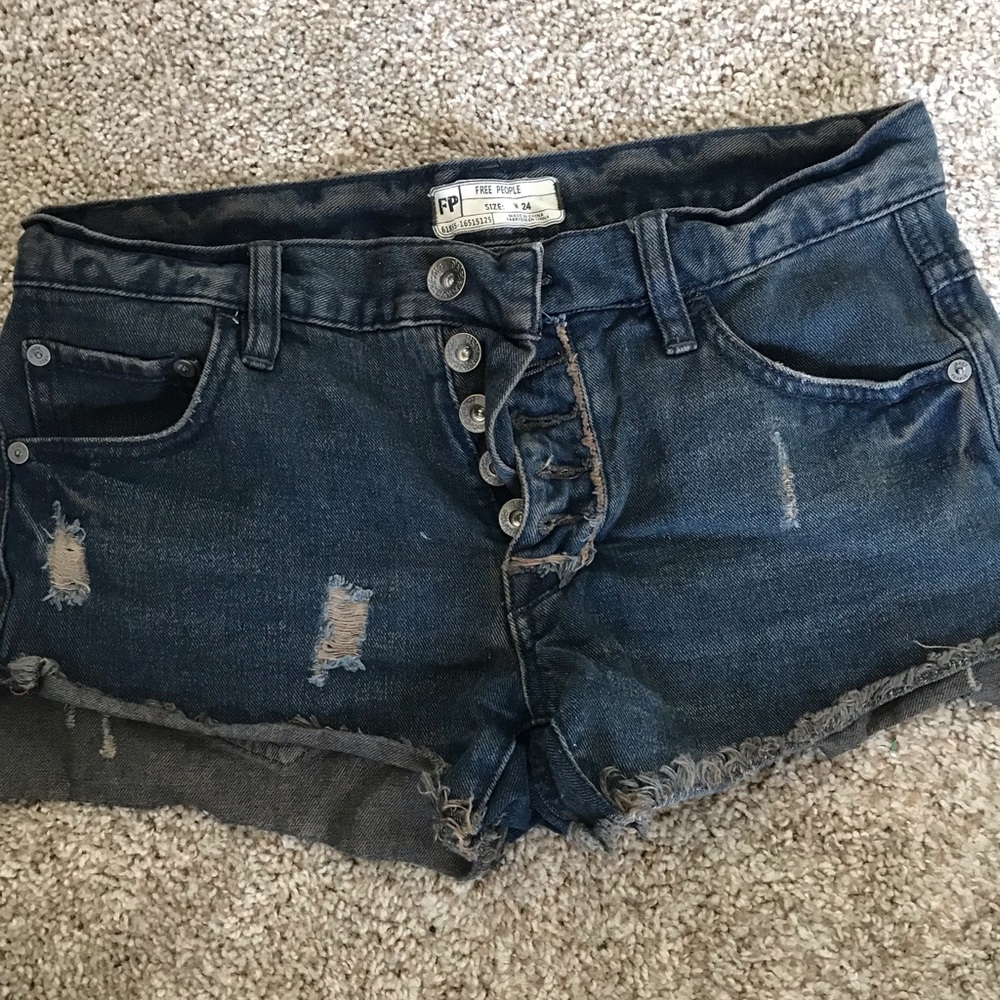 Free People Jean shorts